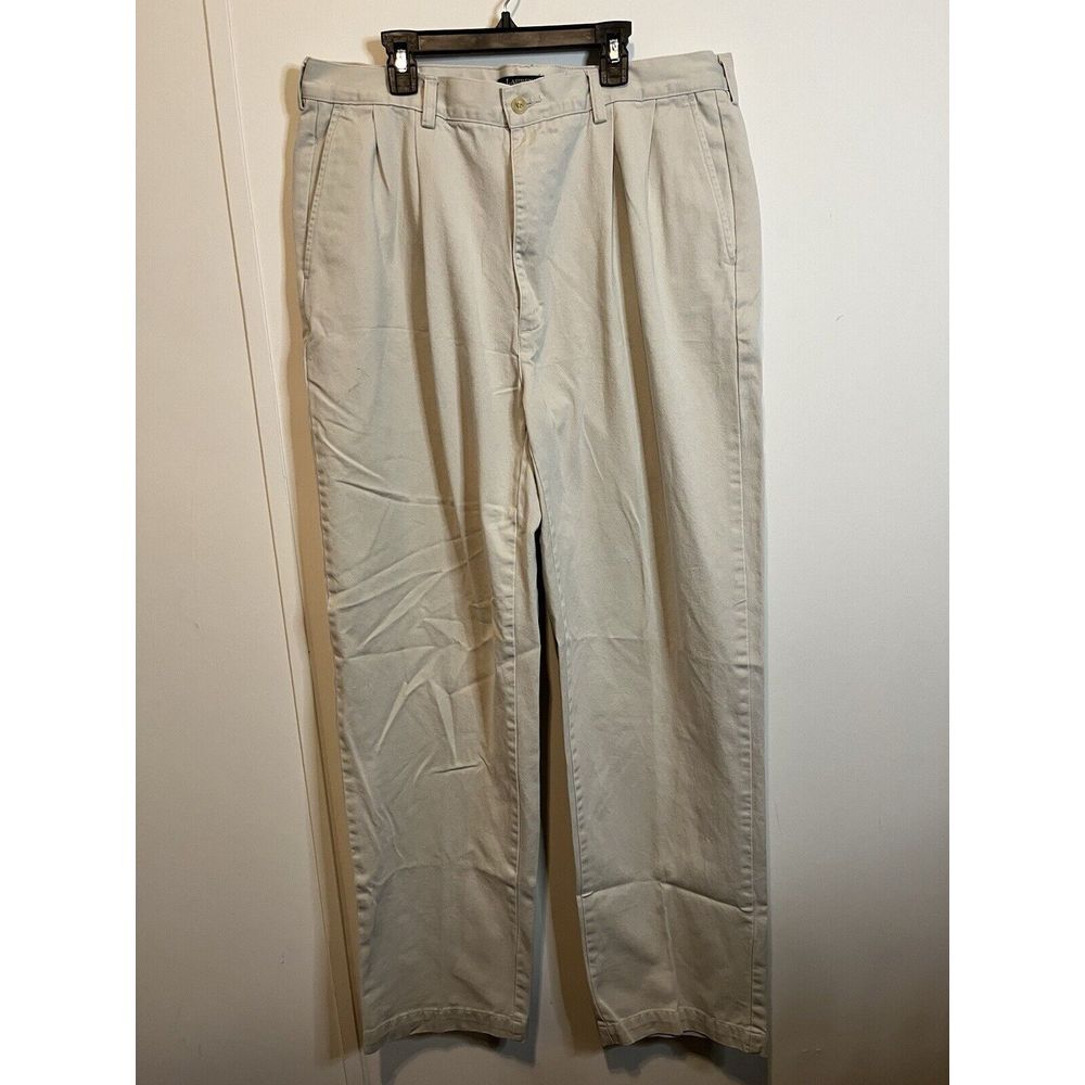 Lauren Ralph Lauren Pants Mens 36X32 Beige Mid Rise Regular Fit Pleated Business